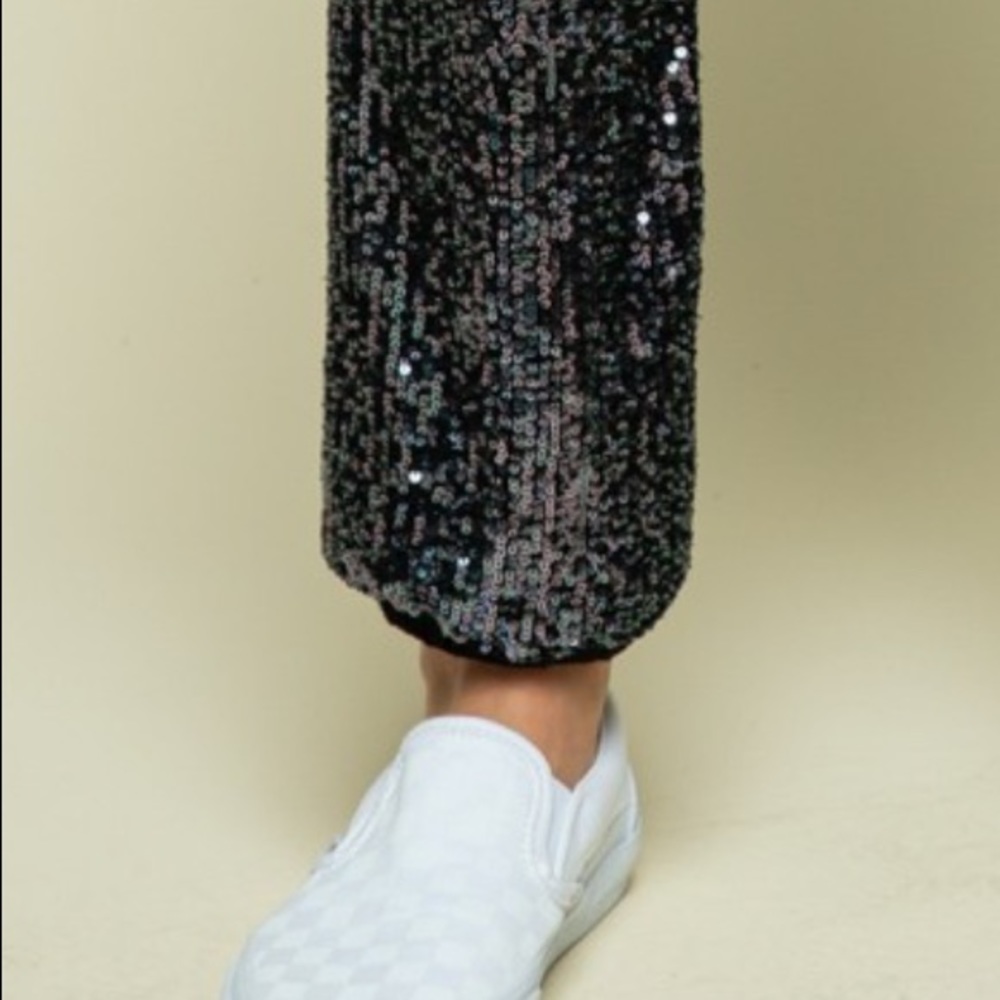 Midnight Sequin Joggers - Picture 7 of 10